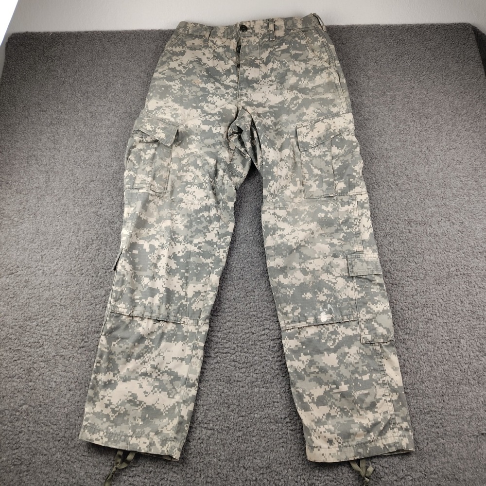 US Military Cargo Pants Mens Small ACU Digital Camo Ripstop BDU Tactical